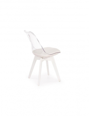 Scaun living HM K245 transparent cu șezut piele ecologică [1]