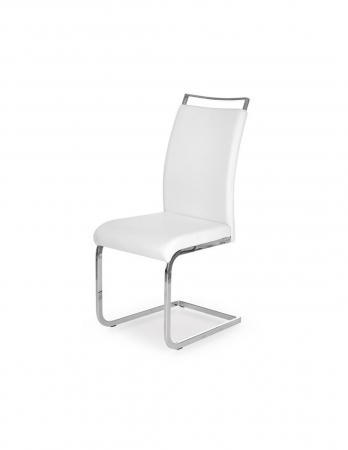 Scaun living alb HM K250 cu picioare cromate [2]