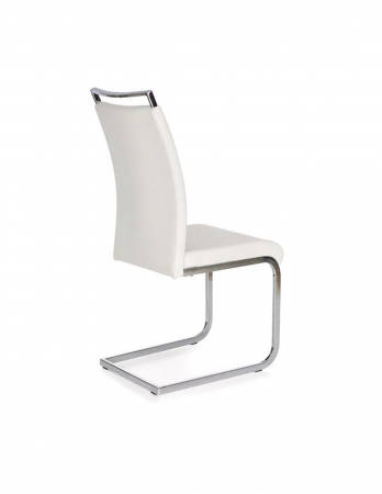 Scaun living alb HM K250 cu picioare cromate [1]