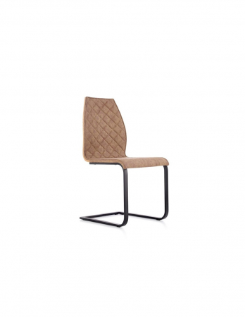 Scaune living - Scaun living HM K265 maro, piele ecologica matlasata, picioare metalice