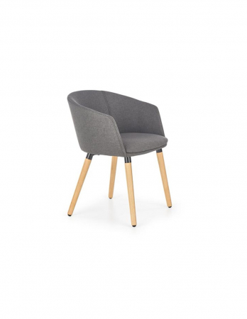 Scaune living - Scaun living gri inchis HM K266 cu picioare din lemn