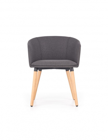 Scaun living gri inchis HM K266 cu picioare din lemn [2]