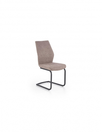 Scaune living - Scaun living HM K272 bej inchis, piele ecologica, structura metalica