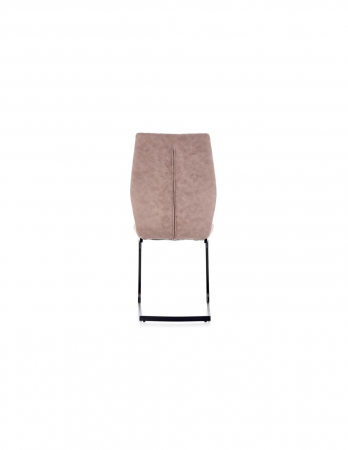 Scaun living HM K272 bej inchis, piele ecologica, structura metalica [7]