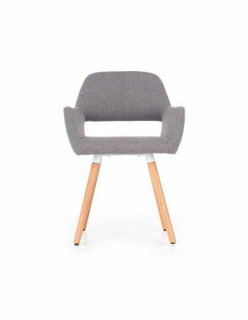 Scaun living HM K283 gri cu picioare din lemn [2]