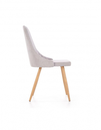 Scaun de living HM K285 gri deschis cu picioare metalice conice [1]