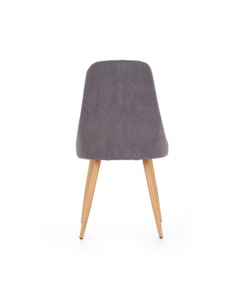 Scaun living HM K285 gri inchis cu picioare din lemn [1]