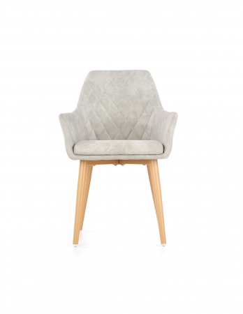 Scaun living gri HM K287 cu picioare din lemn [3]