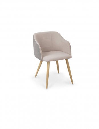 Scaune living - Scaun living K288 gri-bej cu picioare din metal