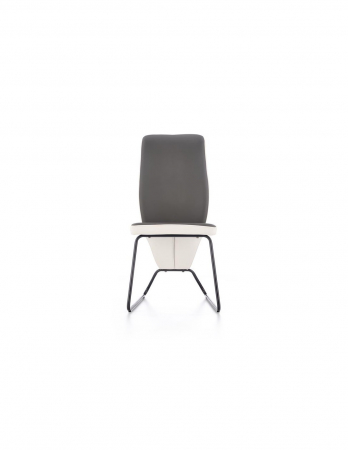 Scaun living HM K300 alb-gri cu spătar ergonomic [5]