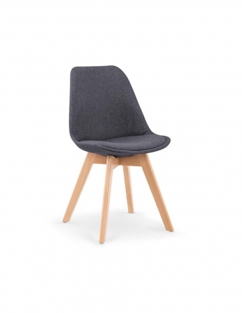 Scaune living - Scaun de living HM K303 gri inchis cu picioare din lemn