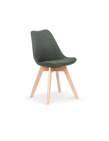 Scaune living - Scaun living HM K303 verde, tapitat cu picioare din lemn