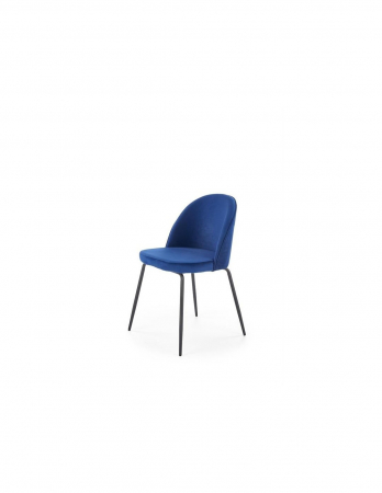 Scaune living - Scaun living HM K314 albastru cu picioare metalice negre