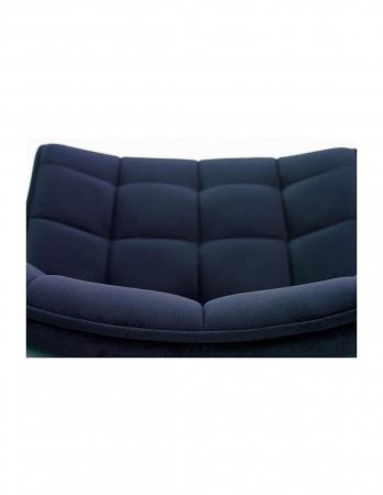 Scaun living HM K332 albastru din stofă cu picioare metalice [1]