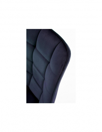 Scaun living HM K332 albastru din stofă cu picioare metalice [2]