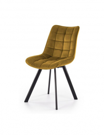 Scaune living - Scaun living HM K332 galben cu picioare negre