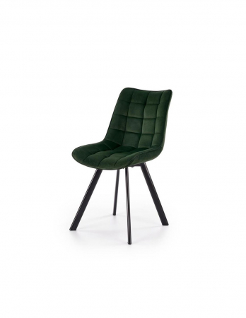 Scaune living - Scaun living HM K332 verde cu picioare metalice negre