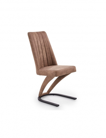 Scaune living - Scaun living HM K338 maro, piele ecologică, design modern