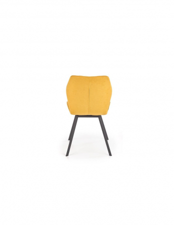 Scaun de living HM K360 galben mustar cu picioare metalice negre [7]