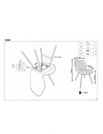 Scaun living HM K360 gri [8]