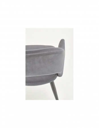 Scaun living HM K364 gri cu picioare negre [1]