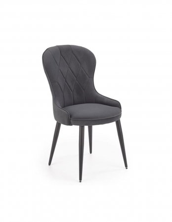Scaune living - Scaun living HM K366 gri cu spătar matlasat și picioare negre
