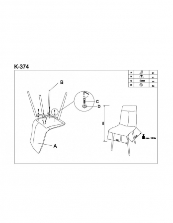 Scaun living HM K374 gri [5]