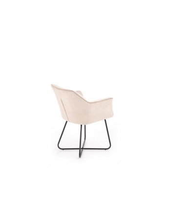 Scaun living bej HM K377 cu picioare metalice negre [4]