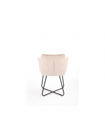Scaun living bej HM K377 cu picioare metalice negre [5]