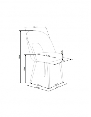 Scaun living HM K384 gri [1]