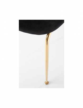 Scaun living HM K385 negru cu picioare metalice aurii [5]