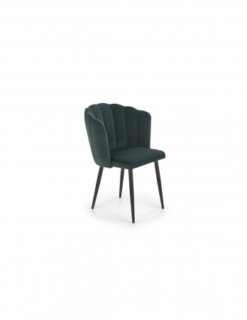 Scaune living - Scaun de living HM k386, catifea verde, design scoică
