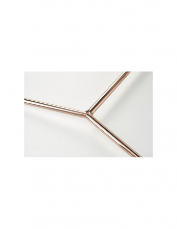 Scaun living crem HM K390 cu picioare metalice cupru [4]