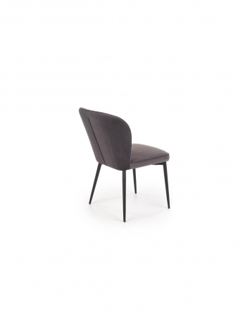 Scaun de living gri HM k399 cu picioare negre din metal [3]