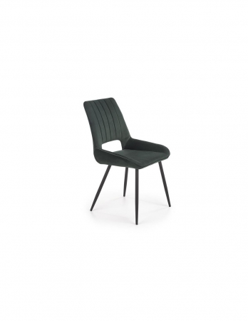 Scaune living - Scaun de living HM K404 verde cu picioare metalice negre