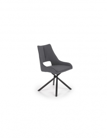 Scaune living - Scaun de living gri, model HM K409, cu picioare metalice negre