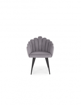Scaun de living gri HM k410 cu picioare negre și design modern [1]