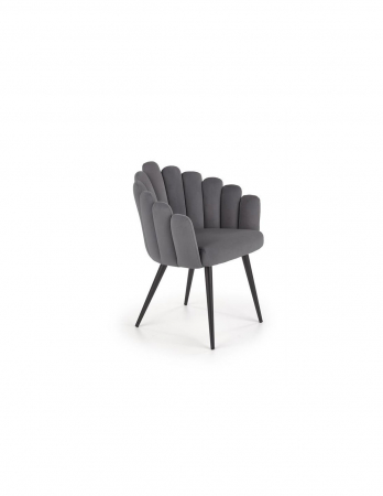 Scaune - Scaun de living gri HM k410 cu picioare negre și design modern