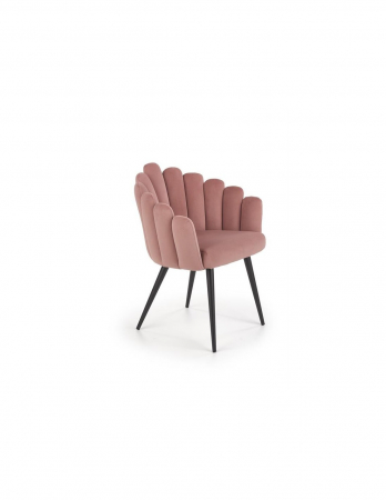 Scaune - Scaun living HM K410 roz cu picioare negre