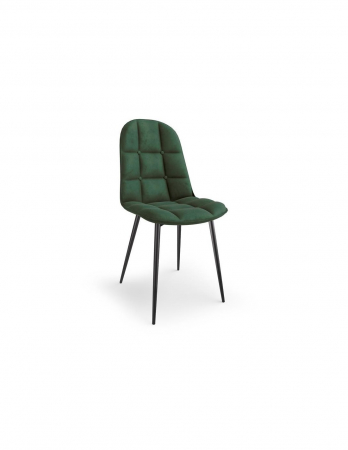Scaune living - Scaun living HM K417 verde, tapiterie stofa, picioare metal negru