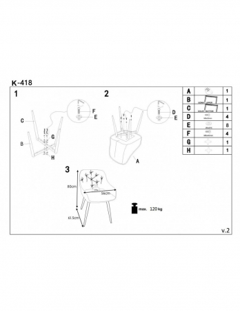 Scaun living HM K418 galben mustar [1]