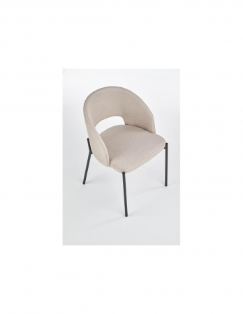 Scaun living HM living k373 bej cu structura metalica si sezut confortabil din stofa [8]