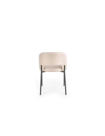 Scaun living HM living k373 bej cu structura metalica si sezut confortabil din stofa [5]