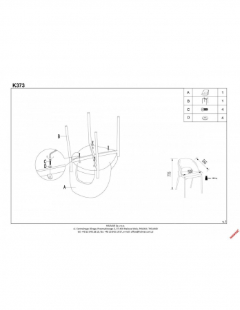 Scaun living HM living k373 gri [6]