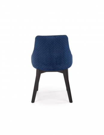 Scaun de living HM Toledo 3 bleumarin cu picioare din lemn masiv si spatar matlasat [1]