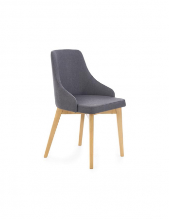 Scaune living - Scaun living HM Toledo gri inchis - stejar