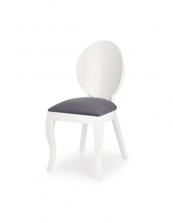 Scaune living - Scaun living HM Verdi, alb, sezut gri, design modern