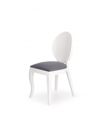 Scaun living HM Verdi, alb, sezut gri, design modern [1]
