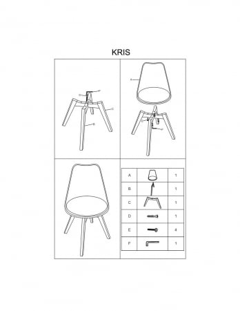 Scaun living SL Kris alb [2]