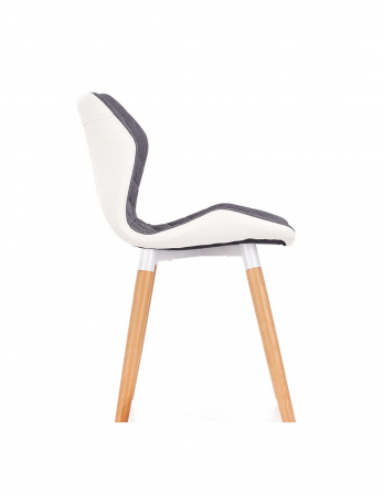 Scaun living tapitat HM K277 alb - gri [3]